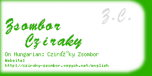 zsombor cziraky business card